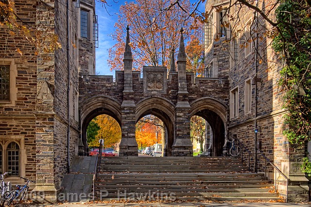 slides/CX102609_HDR05_01_2_3_4_5.jpg Buildings hawkins HDRI jim hawkins princeton u princeton university Churches Triple Arches between Henry Hall, left, and Foulke Hall, right